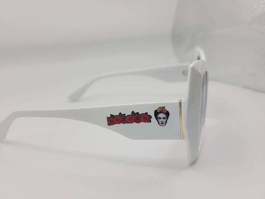 Frida Kahlo Sunglasses with White Case