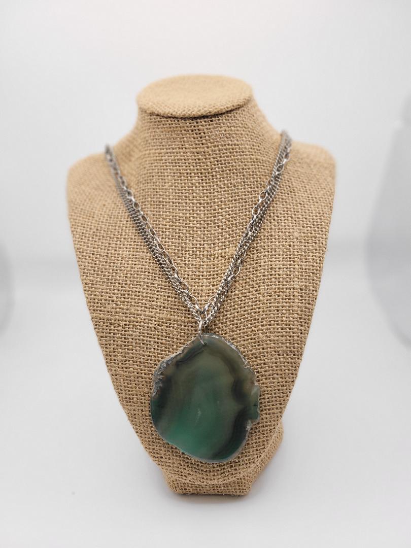 Green Agate Stone Necklace